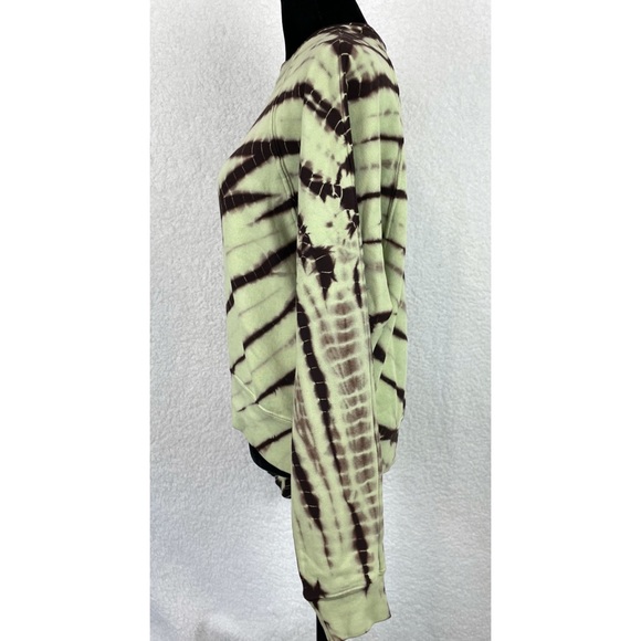 PROENZA SCHOULER • Mint/Brown White Label Modified Raglan Tie Dye Sweatshirt, XS - Picture 8 of 16